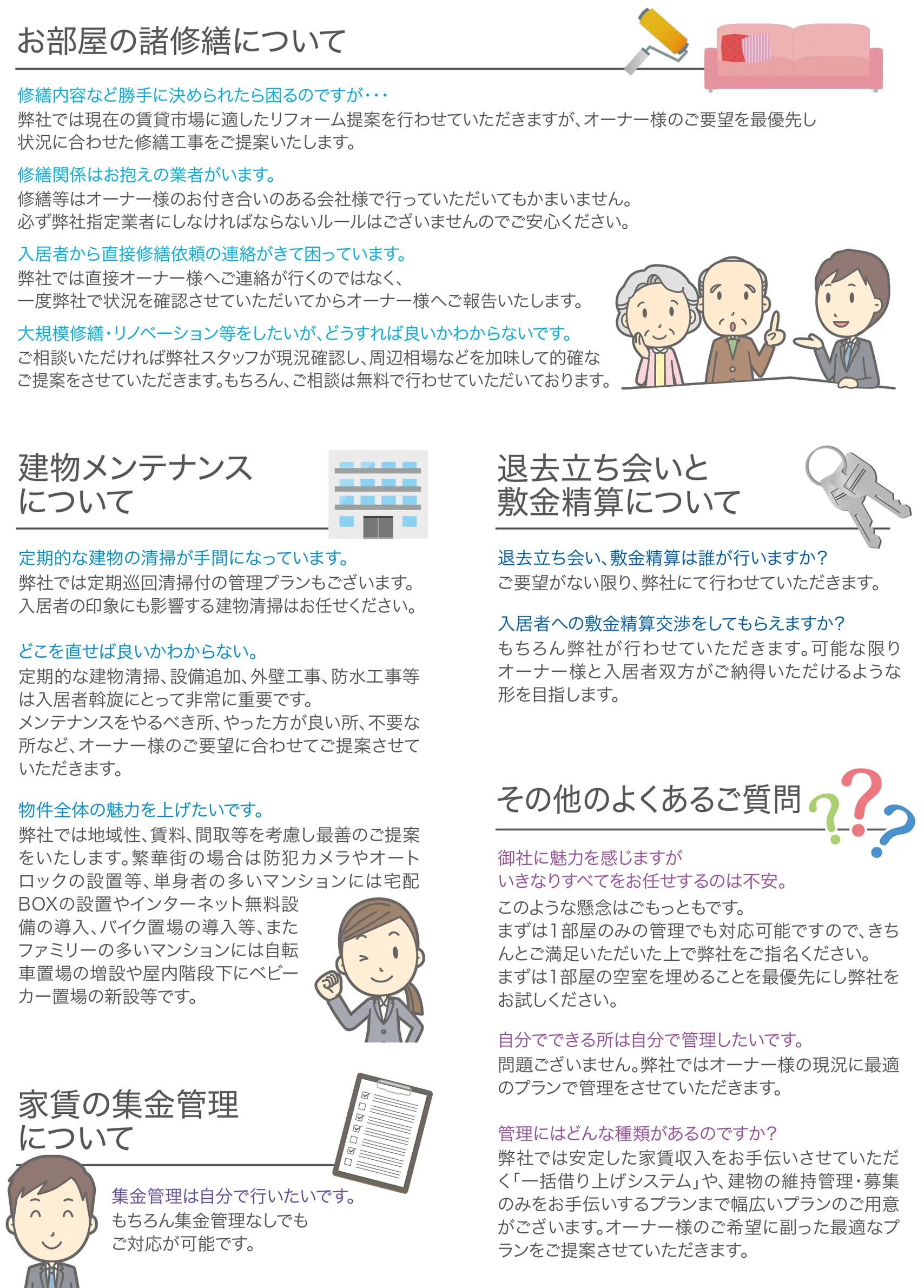 その他、管理業務へのよくあるご質問